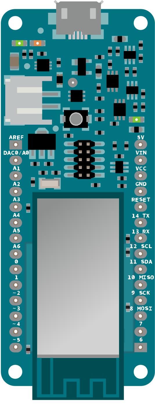 Arduino MKR WAN 1300 pinout