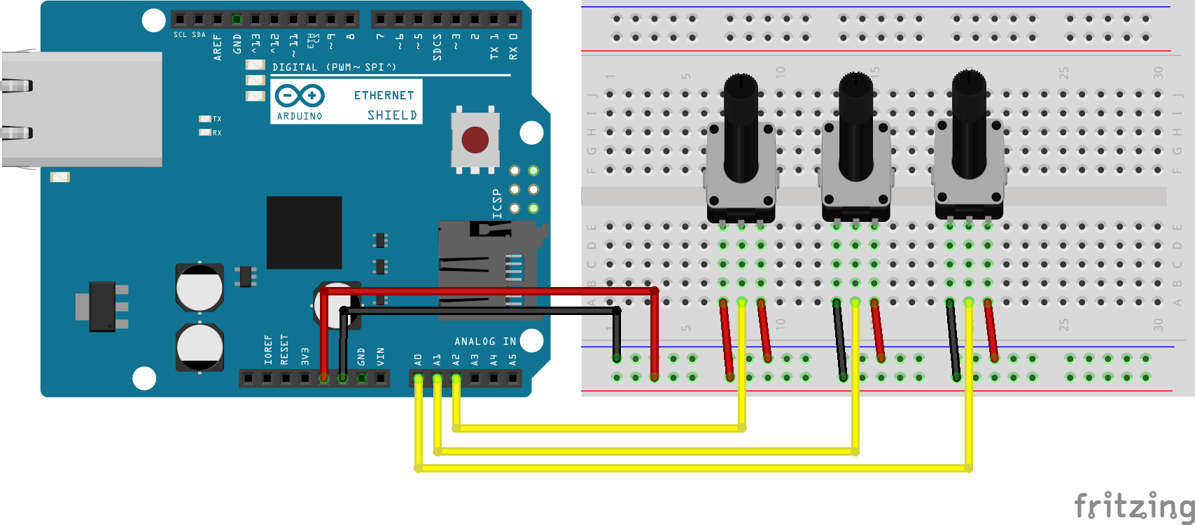 Arduino Ethernet shield datalogging