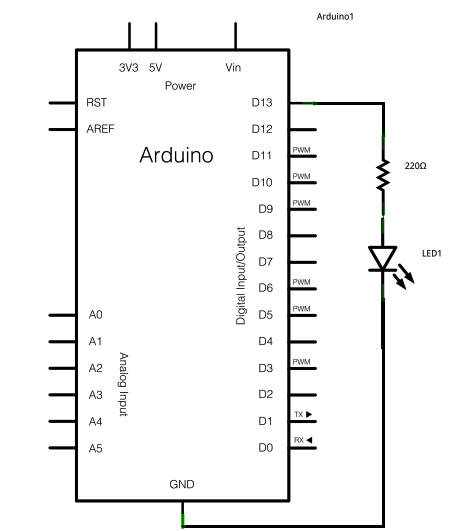 Image result for blinking led arduino D13