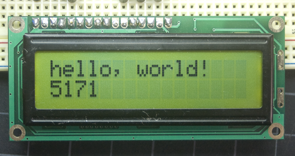 HelloWorld example output