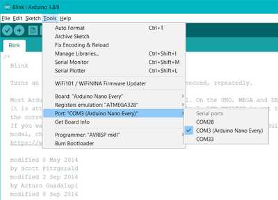 Getting started with the Arduino Nano Every | Arduino