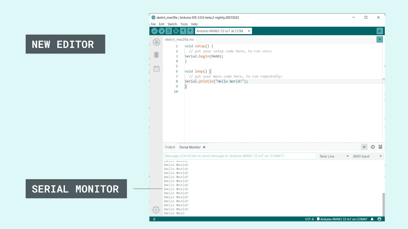 serial monitor new editor Как открыть монитор порта arduino