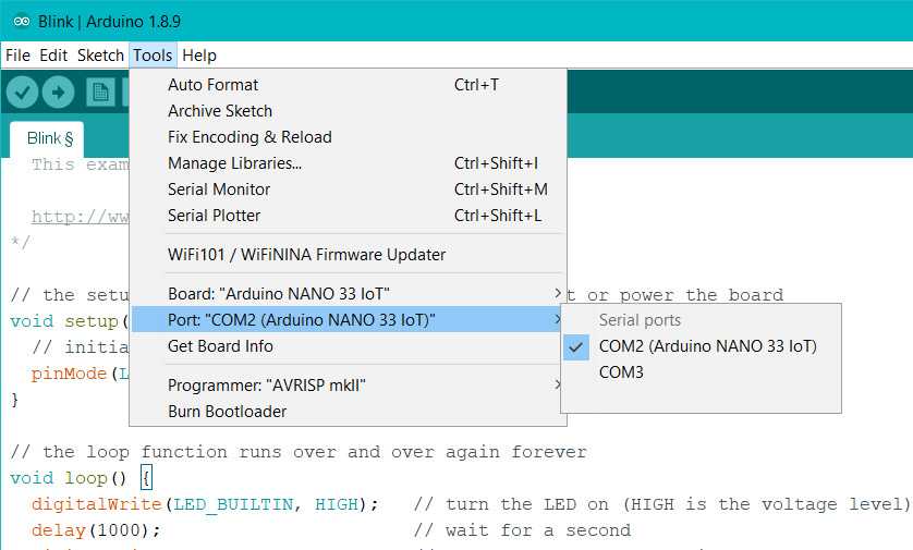 Getting started with the Arduino Nano 33 IoT | Arduino
