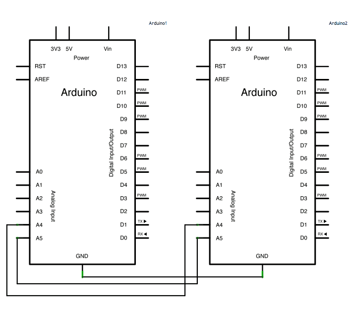 arduino i2c example two way data communication