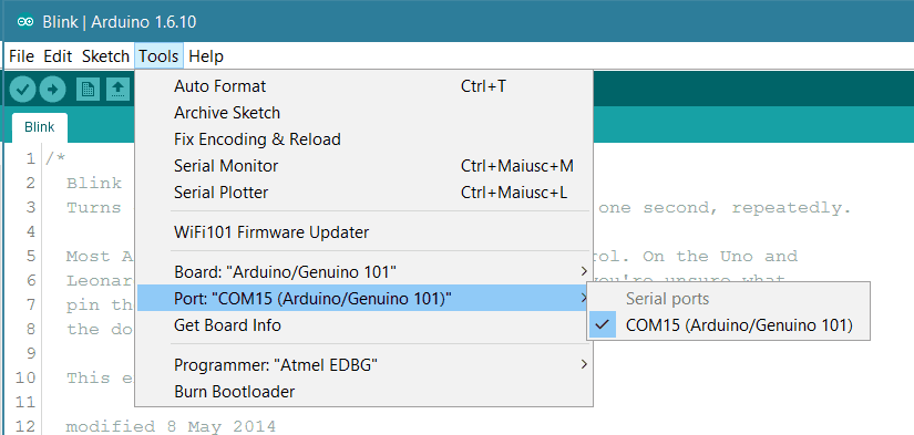 Getting Started with the Arduino 101 | Arduino